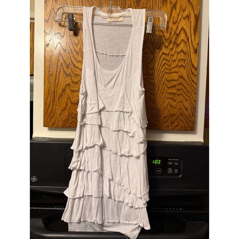 Bobbie Brooks White Tiered Ruffle Tank Top Sleeveless Scoop Neck Girls‎ XL 14/16